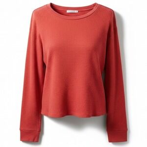RE/DONE x Hanes Waffle Knit Thermal Long Sleeve Top Red Size Small $175